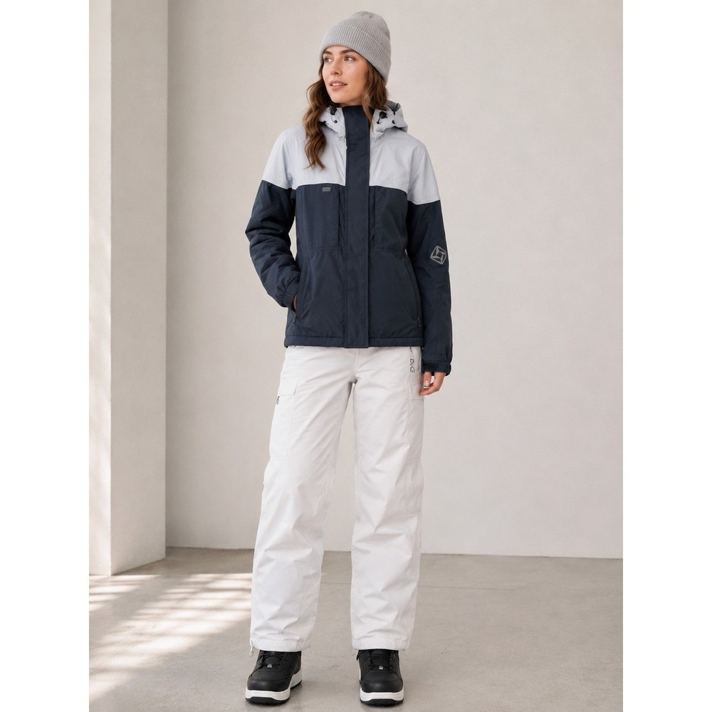 Burton Tempest Infinite Carve Snowboard  Jacket S Navy Blue Colorblock Ski Coat
